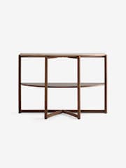 MADE.COM Walnut and Marble Everett Console Table - Image 4 of 6