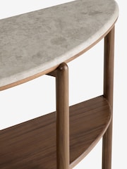 MADE.COM Walnut and Marble Everett Console Table - Image 6 of 6