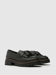 Schuh Lux Leather Tassel Black Loafers - Image 2 of 4