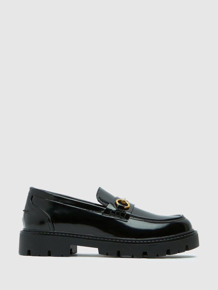 Schuh Lex Snaffle Black Loafers - Image 1 of 4