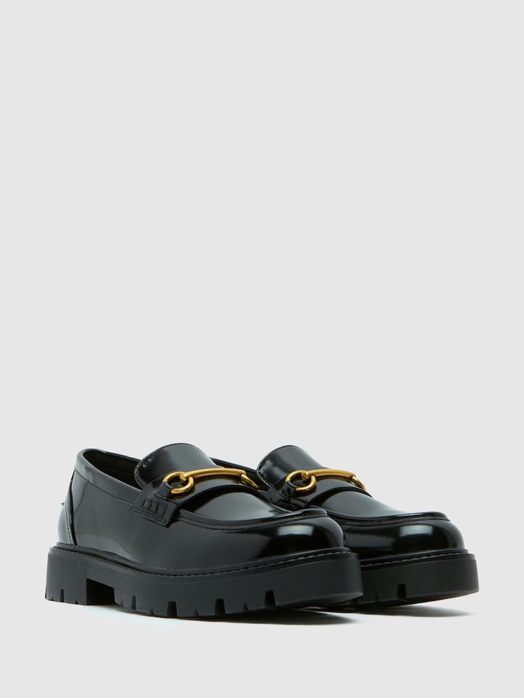 Schuh Lex Snaffle Black Loafers - Image 2 of 4