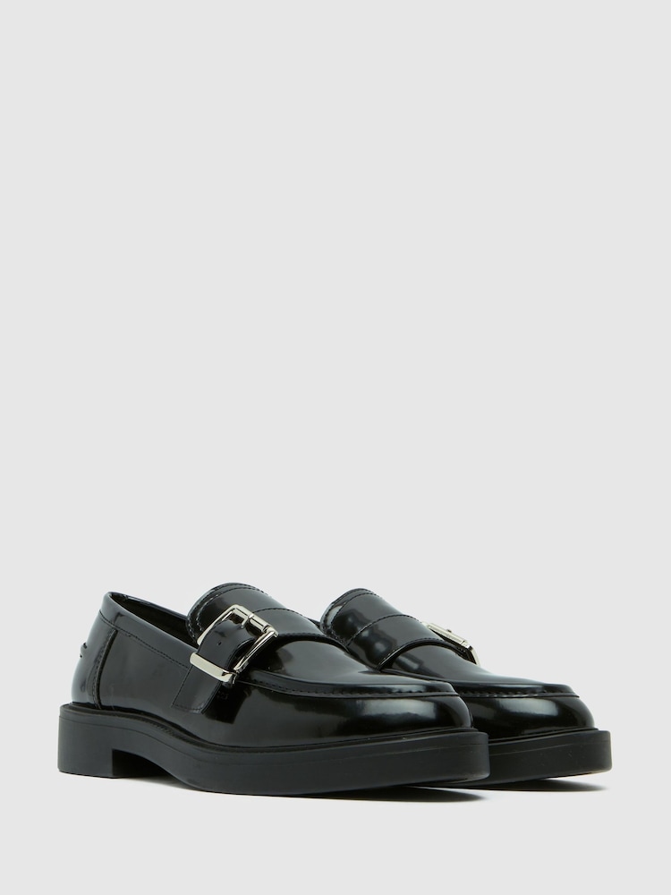Schuh Lilac Buckle Black Shoes - Image 2 of 4
