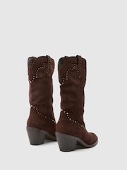 Marrón - Schuh Brielle Studded Western Boots - Imagen 3 de 4