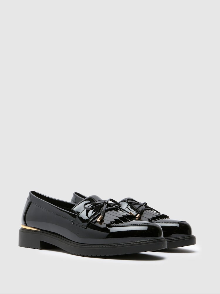Schuh Lillia Hardware Black Loafers - Image 2 of 4 Schuh Lillia Hardware Black Loafers - Image 2 of 4