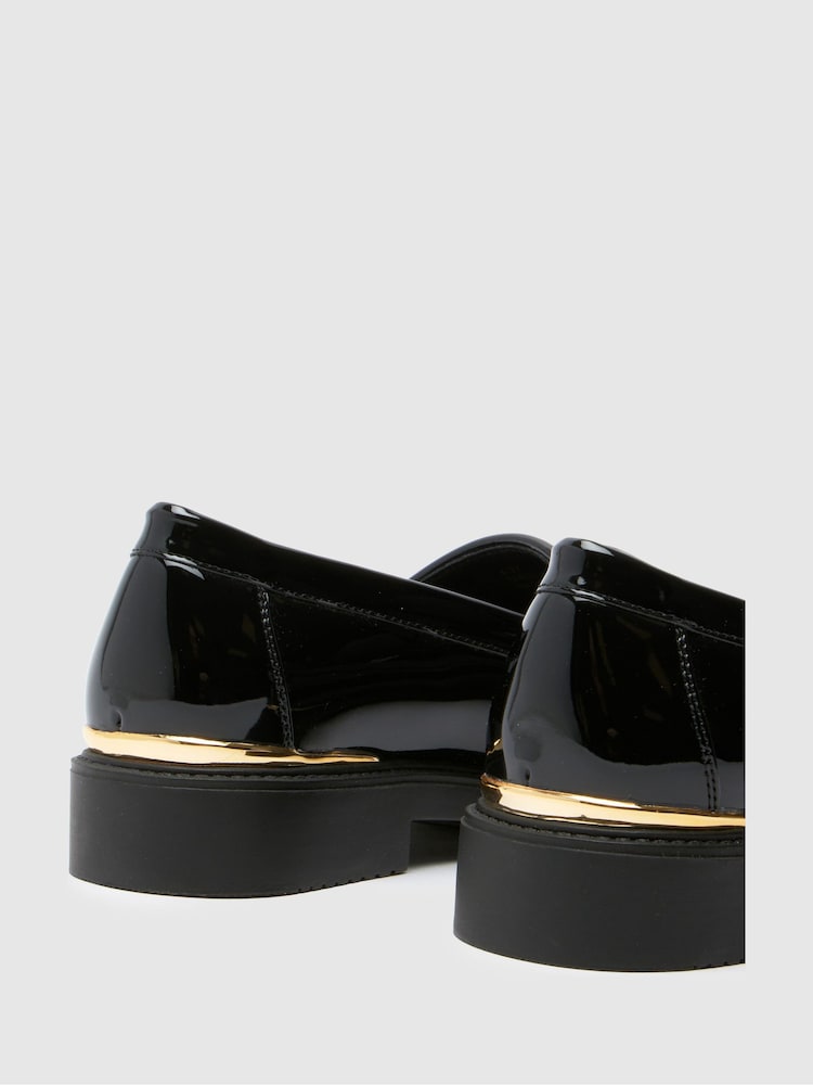 Schuh Lillia Hardware Black Loafers - Image 4 of 4 Schuh Lillia Hardware Black Loafers - Image 4 of 4