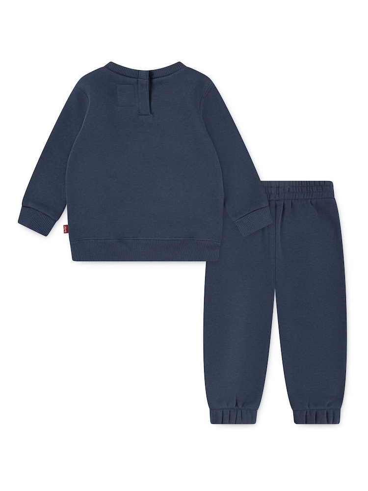 Levi's® Blue Baby Logo Hoodie & Joggers Set - Image 2 of 5 Levi's® Blue Baby Logo Hoodie & Joggers Set - Image 2 of 5