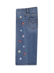 Levi's® White Baby Crochet Logo Top & Jeans 2 Piece Set - Image 6 of 7