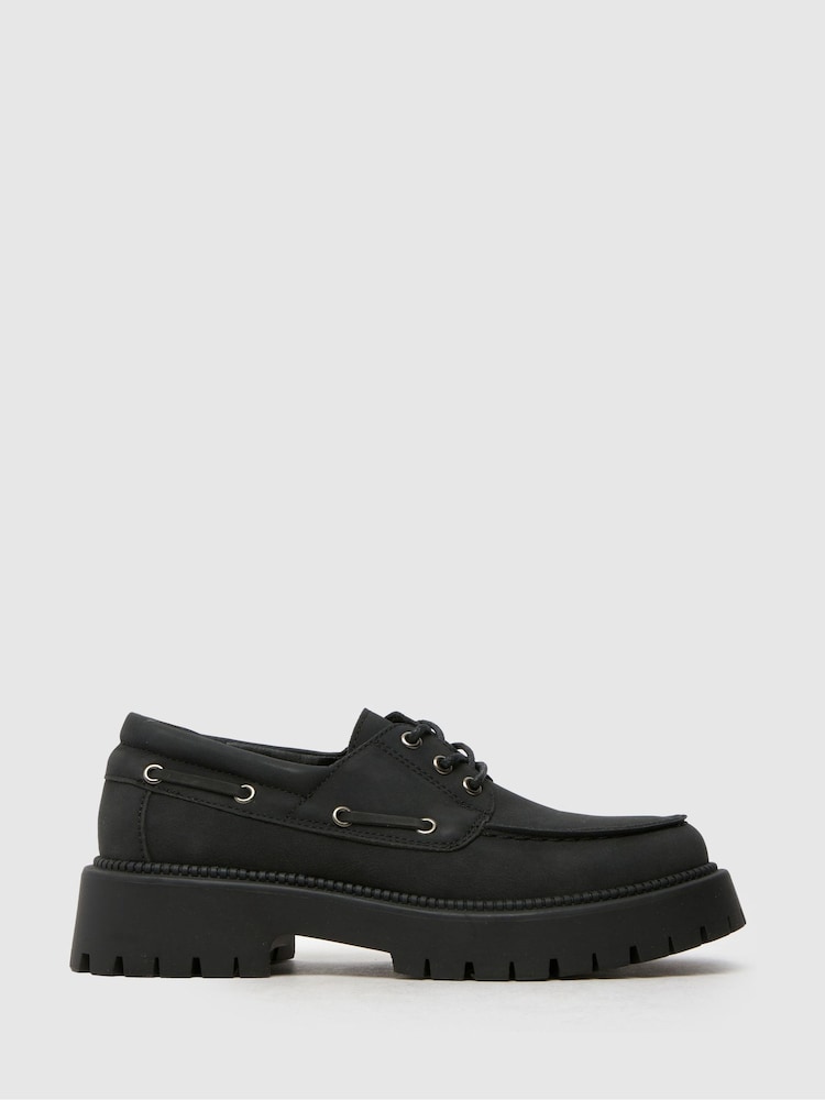 Schuh Lowen Chunky Boat Black Shoes - Image 1 of 4