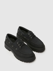 Schuh Lowen Chunky Boat Black Shoes - Image 3 of 4