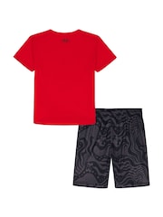Under Armour Tech Printed Shorts and T-Shirt Set - Imaginea 2 din 3