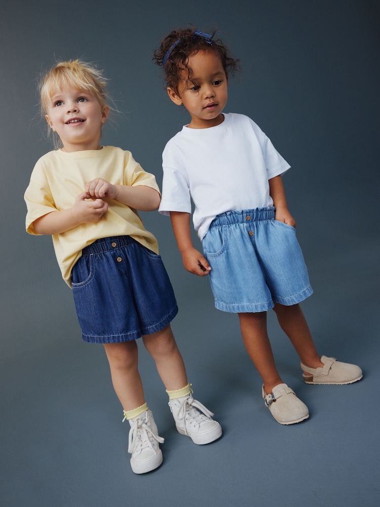 أزرق - حزمة من 2 شورت دنيم سهل الارتداء (3 شهور - 10 سنوات) - Image 1 of 9