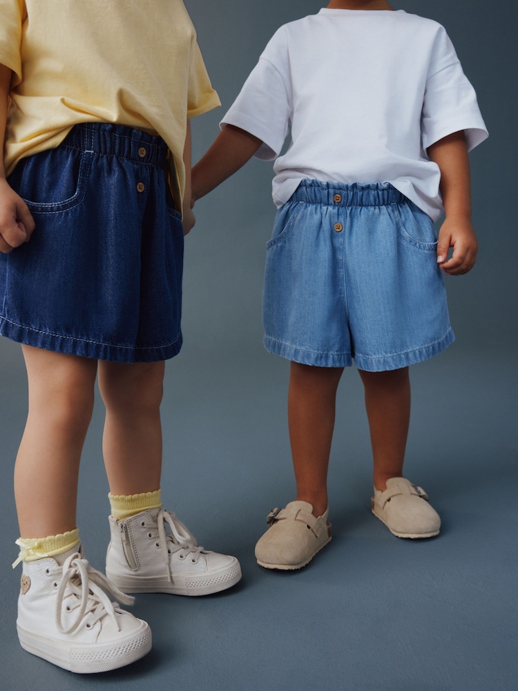 أزرق - حزمة من 2 شورت دنيم سهل الارتداء (3 شهور - 10 سنوات) - Image 2 of 9