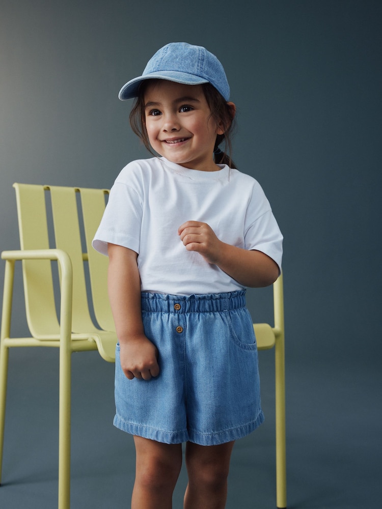 دنيم أزرق متوسط - شورت دنيم ناعم (3شهور-10سنوات) - Image 1 of 4