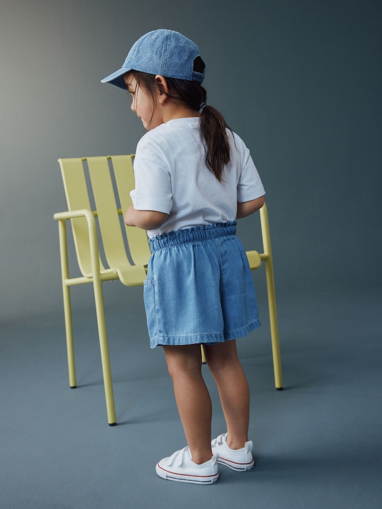 دنيم أزرق متوسط - شورت دنيم ناعم (3شهور-10سنوات) - Image 2 of 4