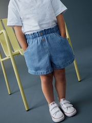 دنيم أزرق متوسط - شورت دنيم ناعم (3شهور-10سنوات) - Image 3 of 4