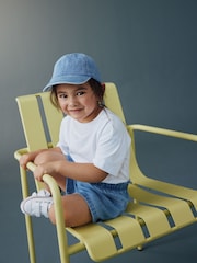 دنيم أزرق متوسط - شورت دنيم ناعم (3شهور-10سنوات) - Image 4 of 4