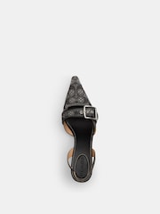 COACH Margot Signature Crystal Slingback Sandals - Imaginea 4 din 5