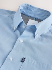 Light Blue Slim Fit Button Down Easy Iron Oxford Shirt - Image 9 of 9