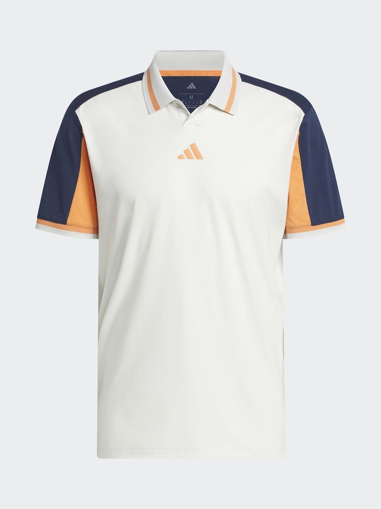 Adidas Golf Grey Beyond Vent Twistknit Polo Shirt - Image 6 of 6