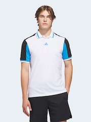 adidas Golf White/Black Beyond Vent Twistknit Polo Shirt - Image 1 of 7