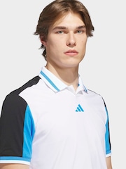 adidas Golf White/Black Beyond Vent Twistknit Polo Shirt - Image 5 of 7
