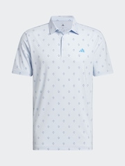 adidas Golf Light Blue Ultimate 365 Essence Print Climacool Polo Shirt - Image 7 of 7