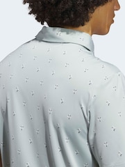 Sage Green Ultimate 365 Essence Print Climacool Polo Shirt - Image 4 of 6