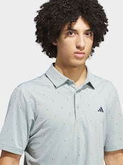 Sage Green Ultimate 365 Essence Print Climacool Polo Shirt - Image 5 of 6