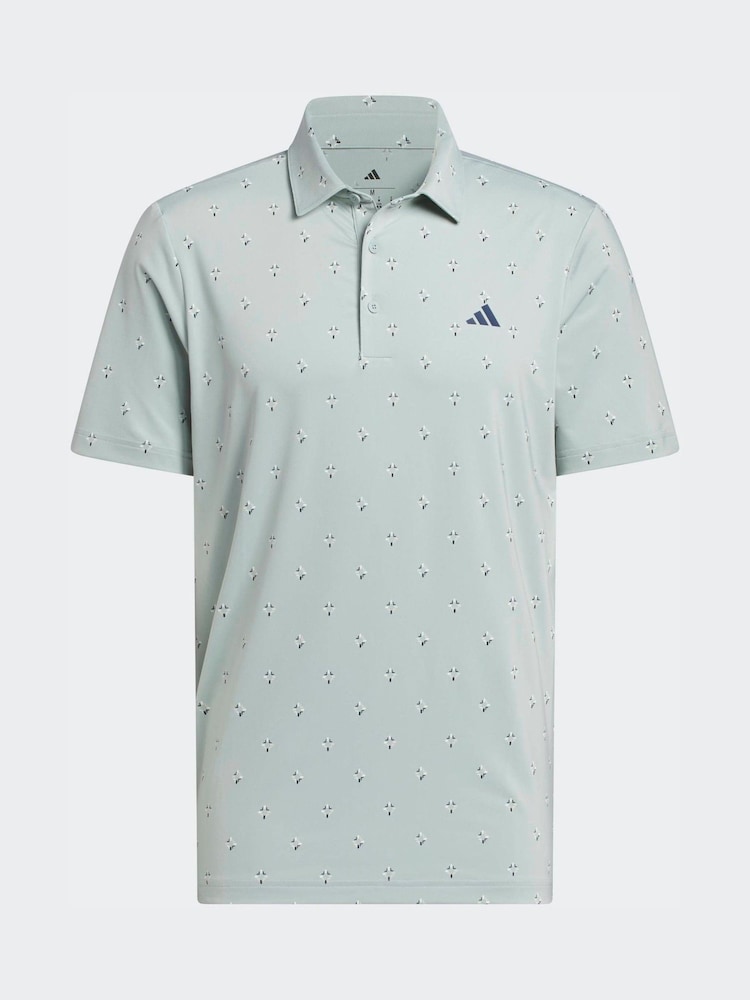 Sage Green Ultimate 365 Essence Print Climacool Polo Shirt - Image 6 of 6