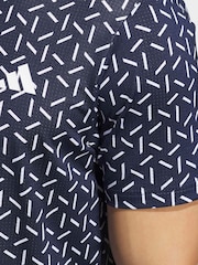 adidas Golf Navy Ultimate 365 Mesh Print Climacool Polo Shirt - Image 3 of 6