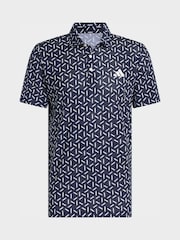 adidas Golf Navy Ultimate 365 Mesh Print Climacool Polo Shirt - Image 6 of 6