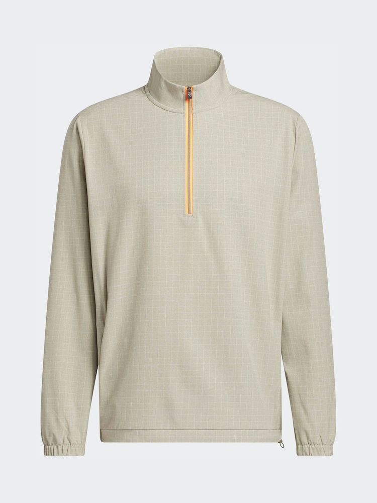 adidas Golf Beige Ultimate 365 Set Woven Quarter-Zip Sweatshirt - Image 7 of 7
