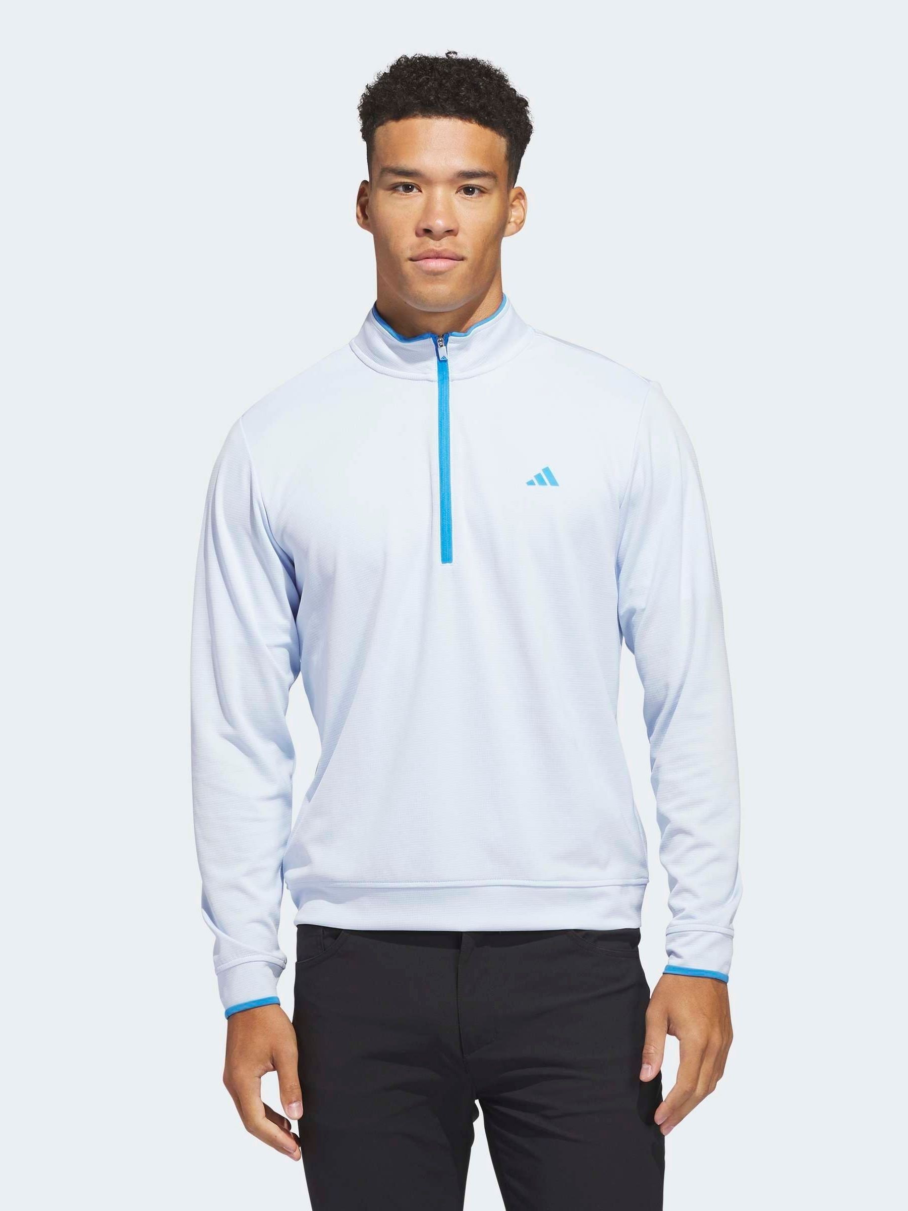 Buy adidas Golf Light Blue Lightweight Half-Zip Top from the Next