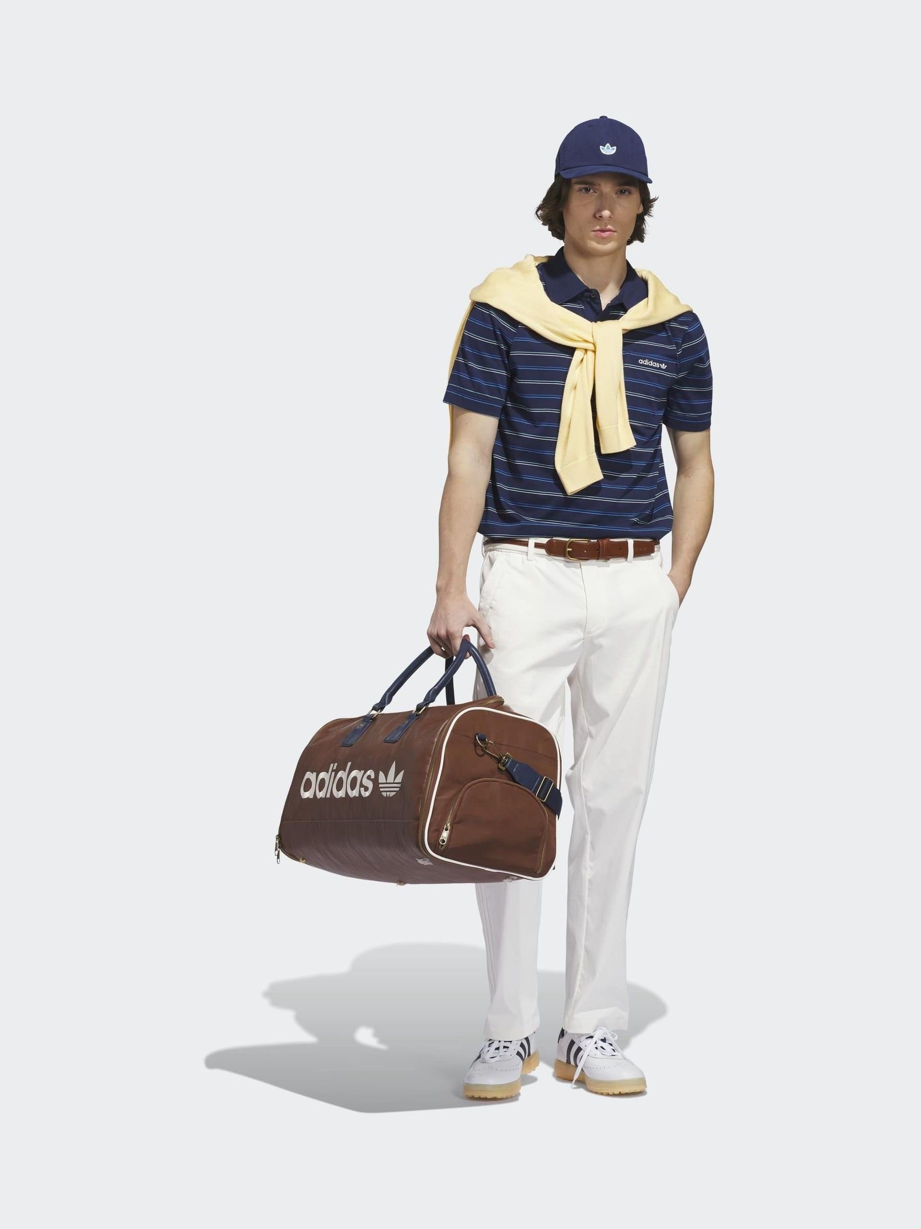 Buy adidas Golf Navy Originals Archive Stripe Polo Shirt from the