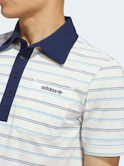 adidas Golf Chalk White Originals Archive Stripe Polo Shirt - Image 4 of 7