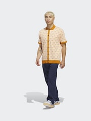 Adidas Golf Orange Originals All Over Polo Shirt - Image 3 of 6