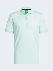 Adidas Golf Mint Green Originals All Over Polo Shirt - Image 6 of 6