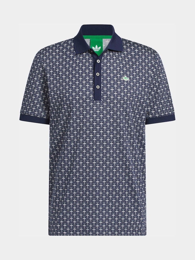 adidas Golf Originals All-Over Trefoil Polo Shirt - Imagen 8 de 8