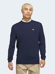 adidas Golf Navy Originals Cashmere Sweatshirt - Image 1 of 7