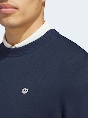adidas Golf Navy Originals Cashmere Sweatshirt - Image 5 of 7