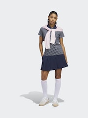 adidas Golf Navy/White Originals All-Over Trefoil Polo Shirt - Image 3 of 6