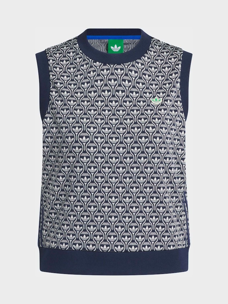 adidas Golf Navy Originals All-Over Vest - Image 7 of 7