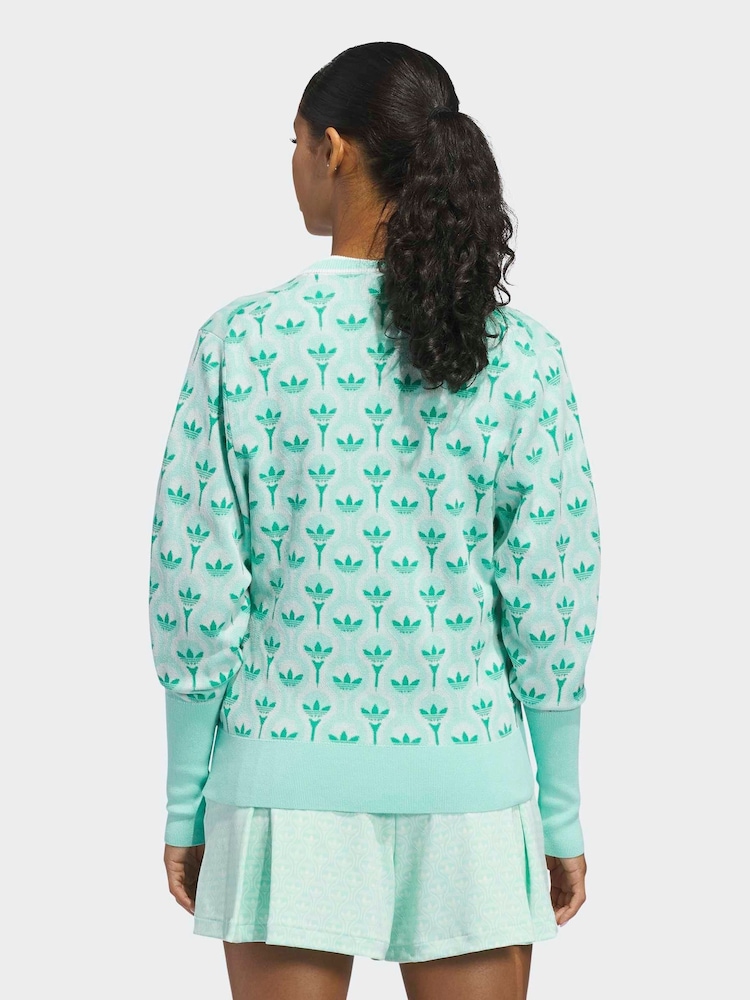 adidas Golf Chalk White Originals All-Over Cardigan - Image 2 of 6