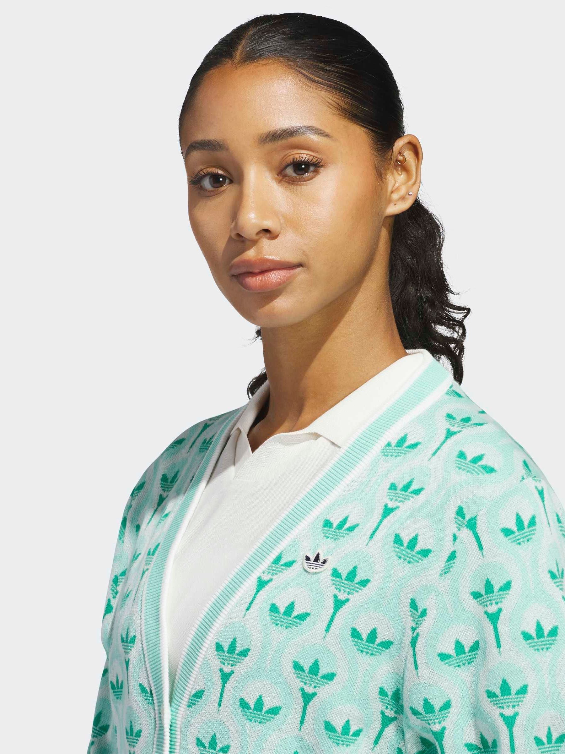 Buy adidas Golf Chalk White Originals All-Over Cardigan from the