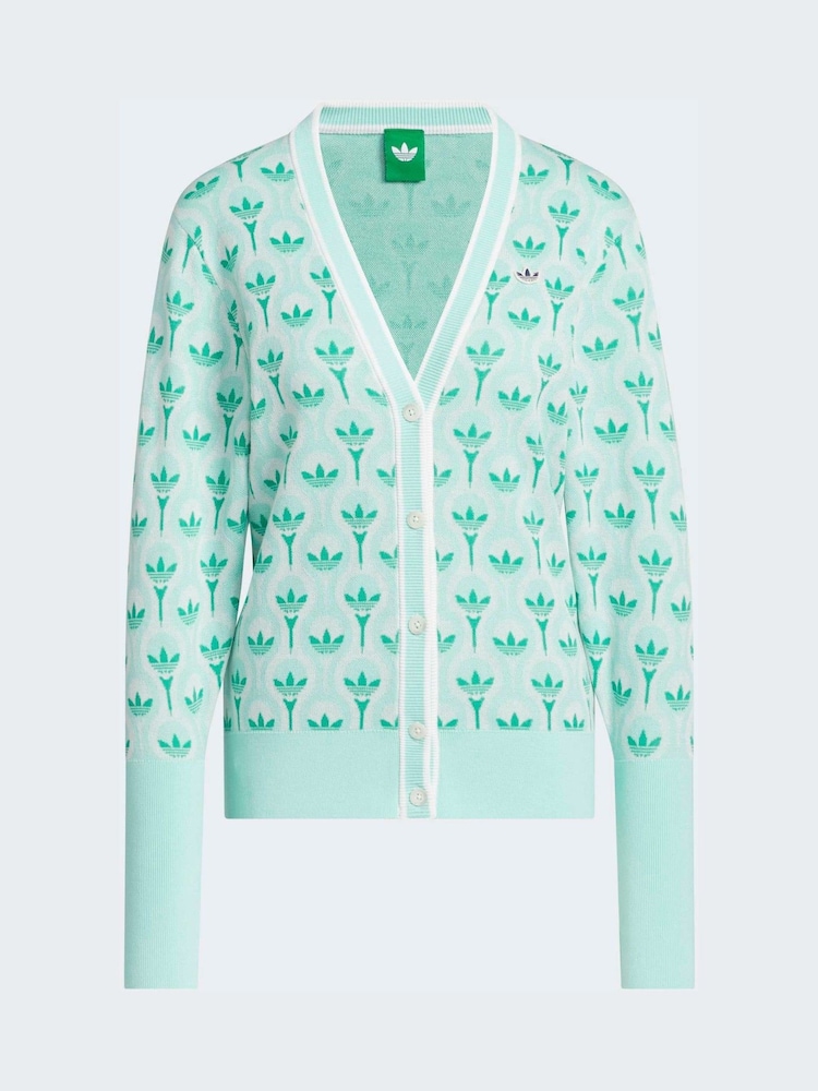 adidas Golf Chalk White Originals All-Over Cardigan - Image 6 of 6