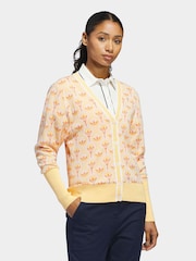 Adidas Golf Yellow Originals All Over Cardigan - Image 1 of 6