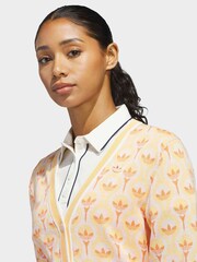 Adidas Golf Yellow Originals All Over Cardigan - Image 4 of 6