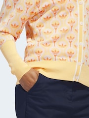 Adidas Golf Yellow Originals All Over Cardigan - Image 5 of 6