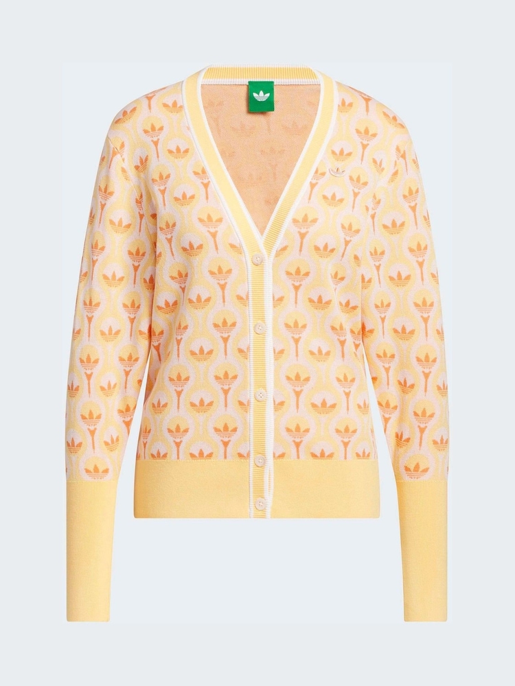 Adidas Golf Yellow Originals All Over Cardigan - Image 6 of 6 Adidas Golf Yellow Originals All Over Cardigan - Image 6 of 6