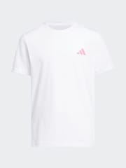 adidas Golf White Unisex Juniors Graphic T-Shirt - Image 1 of 5
